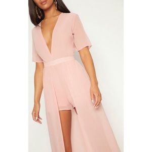 Dusky Pink Maxi Overlay Romper💕